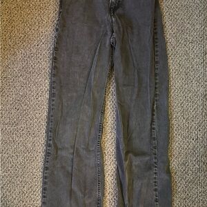 H&M Dark Gray Denim Loose-straight Jeans